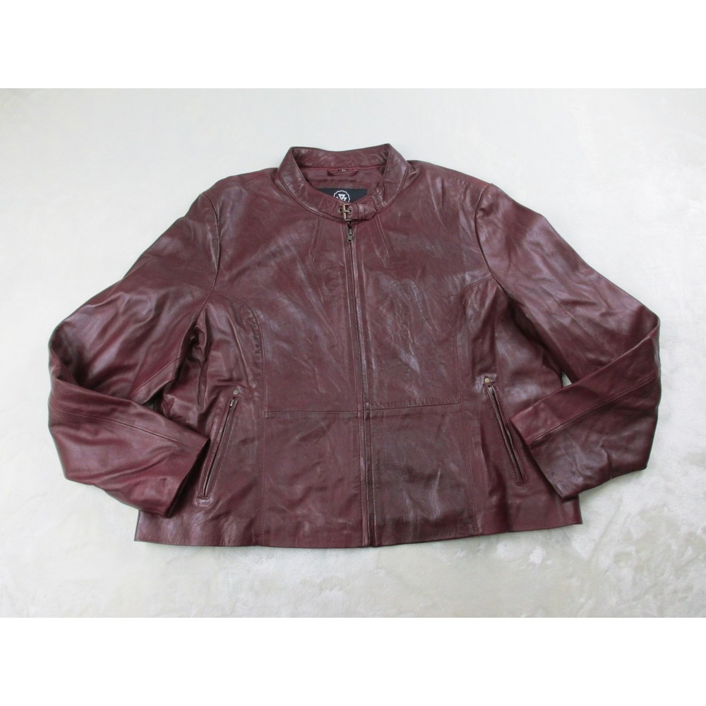NEW Whet Blu Jacket Womens 5XL XXXXXL Red Maroon Leather Ladies*‎
